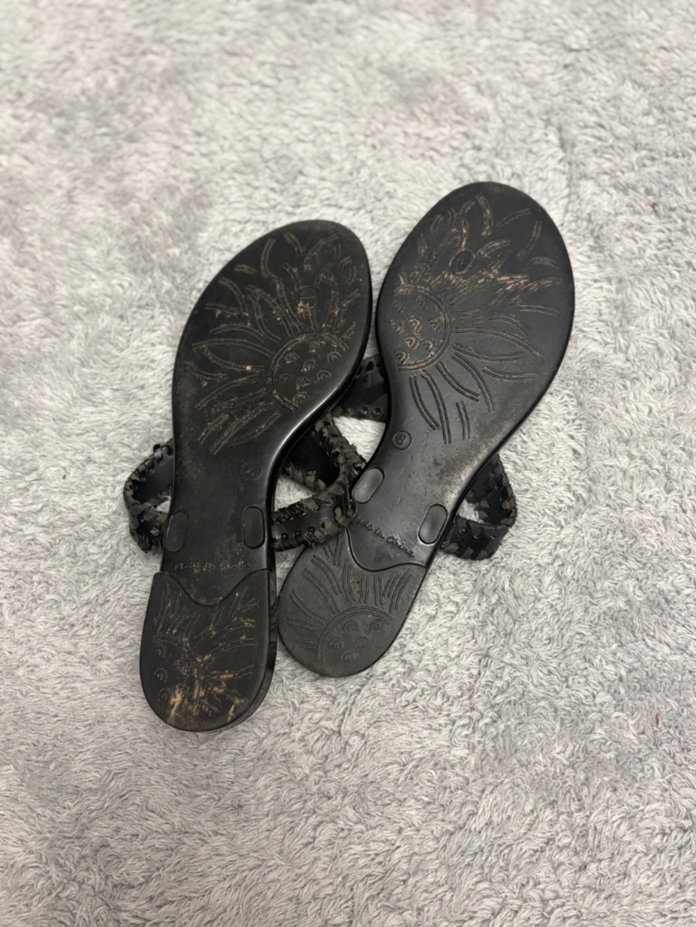 Vintage Jack Rogers Women's Black Tassel Sandals - Picture 5 of 6
